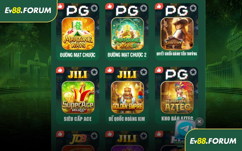 Các game nổ hũ đáng thử tại nhà cái EV88